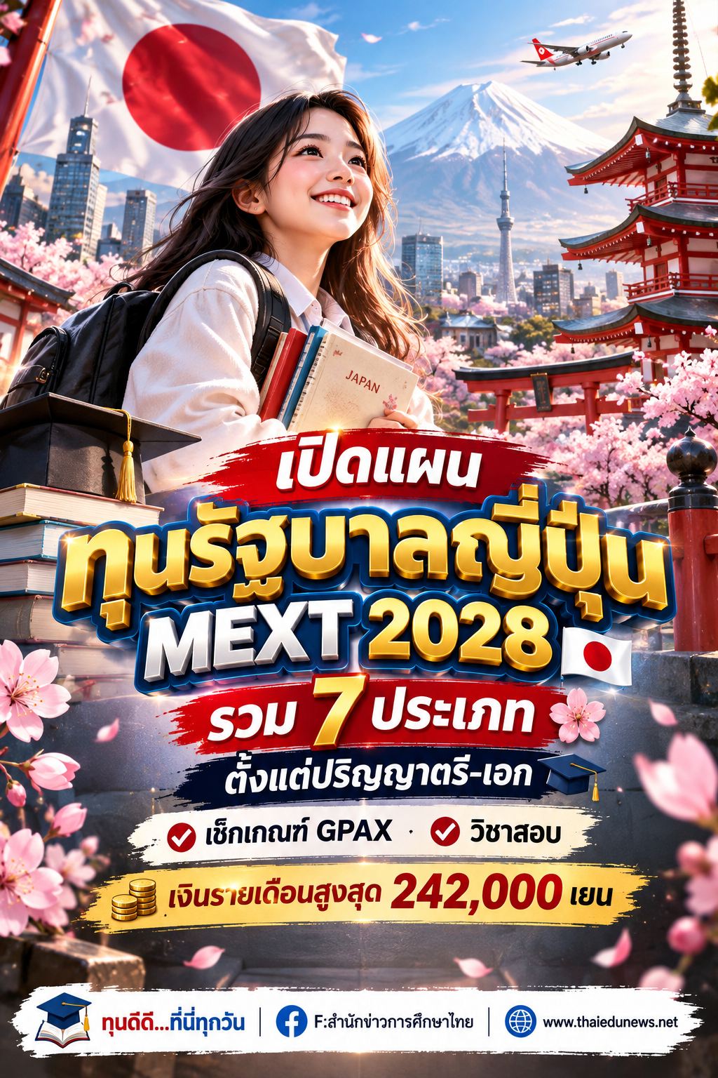 ทุนรัฐบาลญี่ปุ่น2027-2028